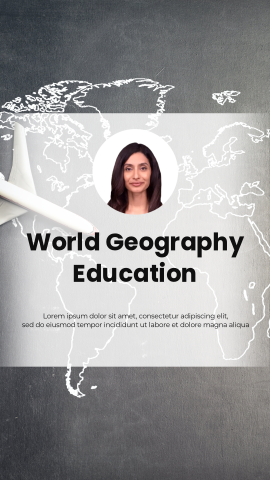 World Geography Education vertical 9:16 video template preview