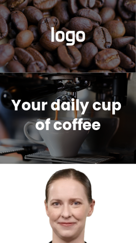 Your Daily Cup of Coffee vertical 9:16 video template preview